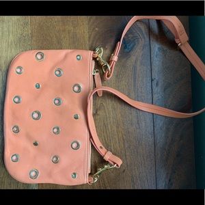 J. Crew peach soft leather crossbody bag